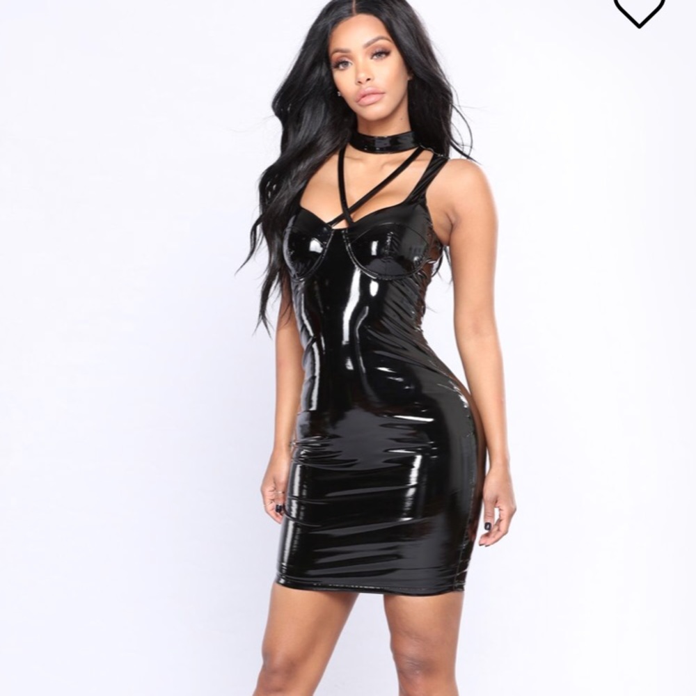 Fashion nova latex dress